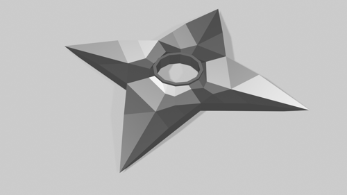 Low-poly Shuriken preview image